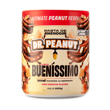 PASTA DE AMENDOIM DR. PEANUT 600G SABOR BUENISSIMO