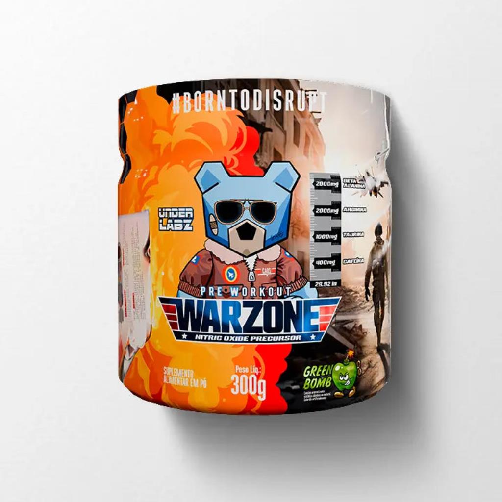 PRE TREINO WARZONE 300G SABOR GREEN BOMB UNDER LABZ