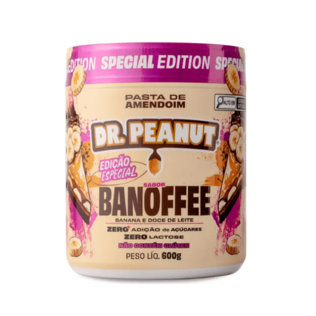 PASTA DE AMENDOIM DR. PEANUT 600G SABOR BANOFFEE