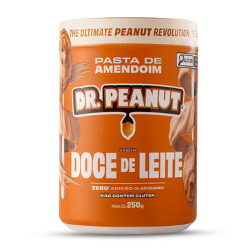 PASTA DE AMENDOIM DR. PEANUT 250G SABOR DOCE DE LEITE