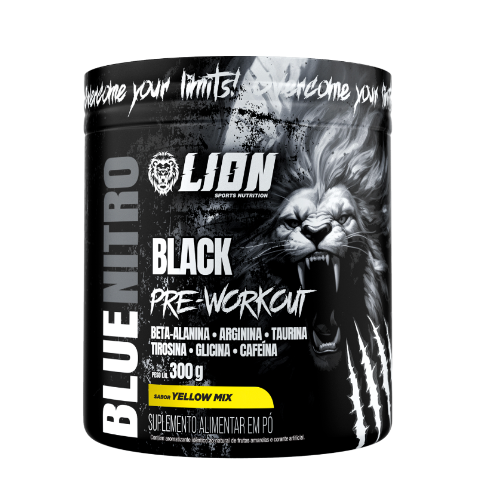 BLUE NITRO BLACK 300G SABOR YELLOW MIX LION SPORTS NUTRITION