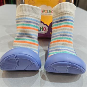 MEIA COM SOLA BEBÊ PIMPOLHO CANO MÉDIO19