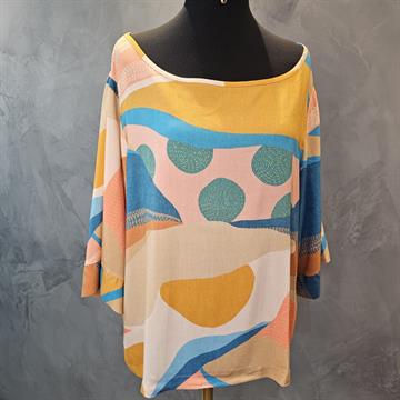 BLUSA ESTAMPADA EXINIA, EM VISCOSE (TAM G)