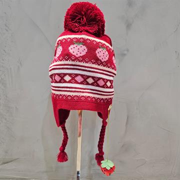 TOUCA INFANTIL FEM. BORDADO TRANÇAS MORANGO G DE  24 A 36 MESES 8404