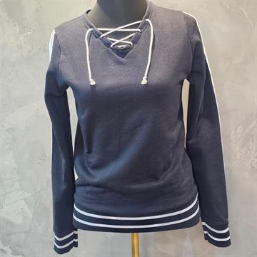 BLUSA MOLETOM PRETA JUVENIL FEMININA AMORA. TAM 18