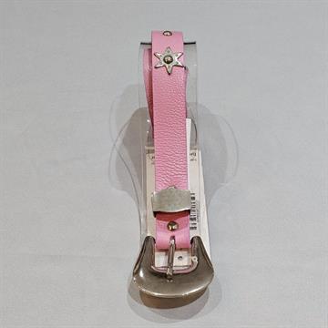 CINTO FEMININO ESTRELA EM COURO ROSA  G
