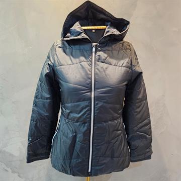 JAQUETA JUVENIVEL FEMININA KYLY PRETA 100% EM POLIÉSTER E ACOLCHOADA. TAM 14.