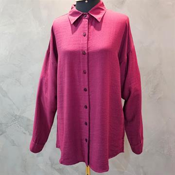 CAMISA FEMININA RAYON CHICAGO EXINIA VISCOSE COM BOTÕES FRENTE  VINHO  P M GG