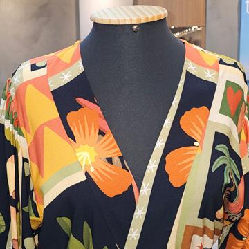 BLUSA BATA VICOSE FEMININA ESTAMPADA  M G