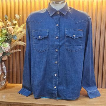 CAMISA JEANS MASCULINA L– TAMANHO G