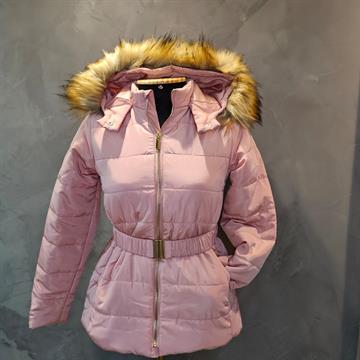 JAQUETA EM POLIÉSTER INFANTO JUVENIL FEMININA MILON ACOLCHOADA. COR ROSA. TAM 14.