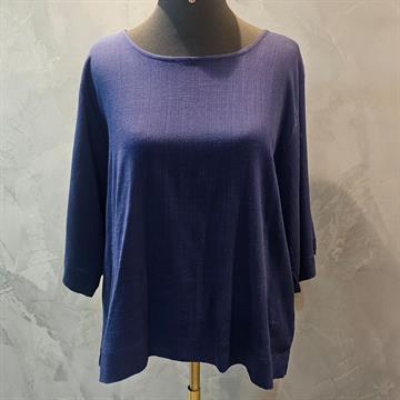 BLUSA BATA FEMININA VISCOLINHO MARINHO  MANGA 3/4 TAMANHO G1 G2 G3