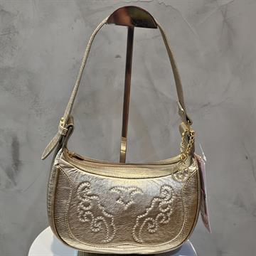 BOLSA FEMININO COUNTRY COURO DOURADO BIRÔ FASHION U  78444