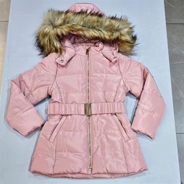 JAQUETA EM POLIÉSTER INFANTO JUVENIL  FEMININA MILON ACOLCHOADA. COR ROSA. TAM 08.