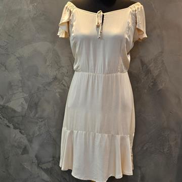 VESTIDO FEMININO VISCOSE CURTO EXINIA BEGE TAMANHO M G