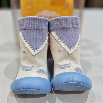 MEIA COM SOLA BB CANO MEDIO AZUL CINZA 21