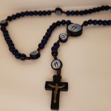Terço azul 8mm Nossa Senhora das Graças - 122742