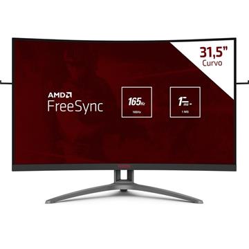 Monitor Gamer AOC Agon 31.5' LED Curvo 165 Hz Full HD 1ms FreeSync Premium HDMI/DisplayPort RGB Light FX
