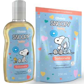 141668 Kit Sabonete Líquido Snoopy Toque de Algodão + Refil