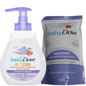101399 Kit Sabonete Líquido Dove Hora de Dormir Regular + Refil