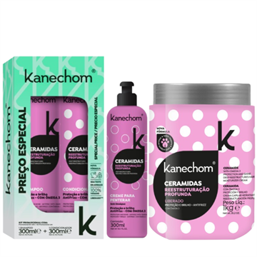 141652 Kit Kanechom Ceramidas Reestruturação Profunda 4 Itens