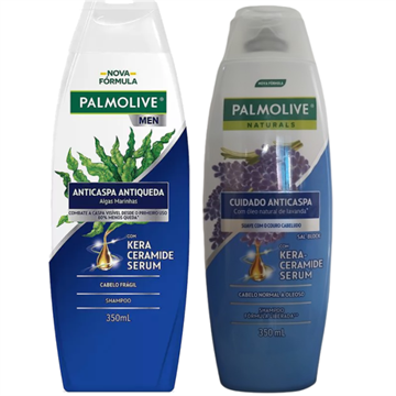 101437 Kit Shampoo Palmolive Men Anticaspa Antiqueda + Anticaspa