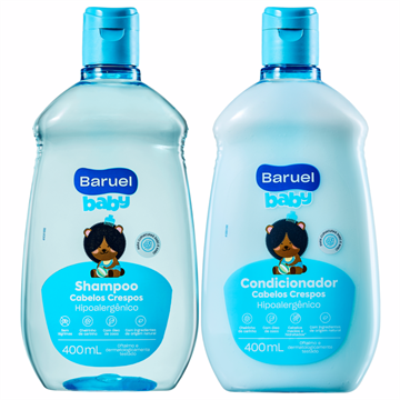 141633 Shampoo e Condicionador Baruel Baby Cabelos Crespos