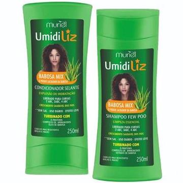 115322 Kit Shampoo e Condicionador Babosa Mix Umidiliz Muriel 250ml (cada)
