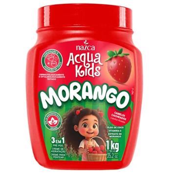 876967 Creme Acqua Kids Morango 3 em 1 Nazca 1kg