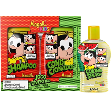 141637 Shampoo e Condicionador Magali Cabelos Ondulados e Cacheados Cia da Natureza + Colônia
