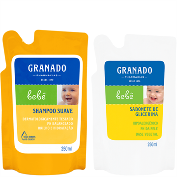 141680 Kit Shampoo + Sabonete Líquido Granado Tradicional Bebê