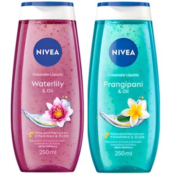 101094 Kit Sabonete Líquido Nívea Water Lily & Oil + Frangipani & Oil