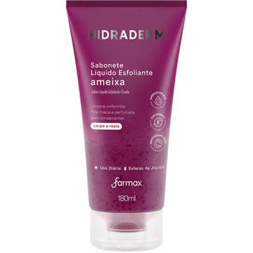 288584 Sabonete Líquido Esfoliante Hidraderm Ameixa Farmax 180ml
