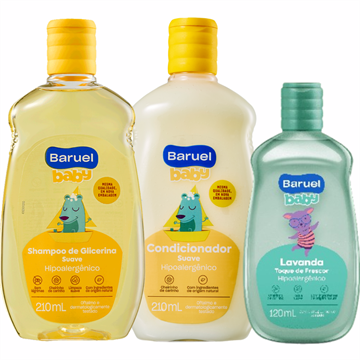 141558 Shampoo e Condicionador Baruel Suave Baby + Colônia Lavanda