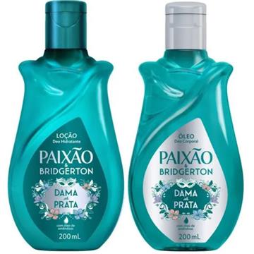 141743 Kit Paixão & Bridgerton Dama de Prata Óleo + Hidratante