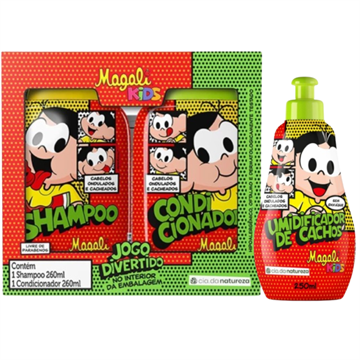 141636 Shampoo e Condicionador Magali Cabelos Ondulados e Cacheados Cia da Natureza + Umidificador