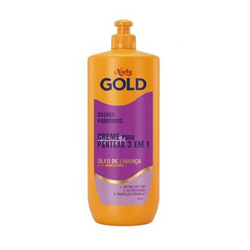 17273 Creme para Pentear Niely Gold Cachos Poderosos Óleo de Linhaça 250ml