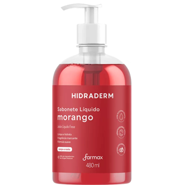 289154 Sabonete Líquido Morango Hidraderm Farmax 480ml