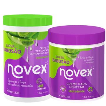 101062 Kit Super Babosão Novex Creme para Pentear + Creme de Tratamento