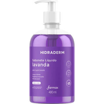 289130 Sabonete Líquido Lavanda Hidraderm Farmax 480ml