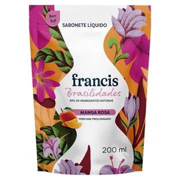 410112 Sabonete Líquido Francis Manga Rosa Brasilidades Refil 200ml