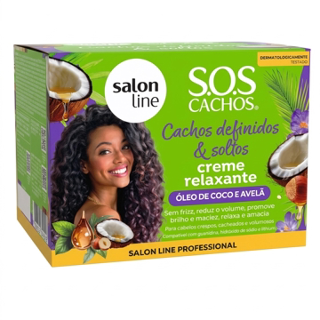 344518 Creme Relaxante Salon Line Cachos Definidos e Soltos