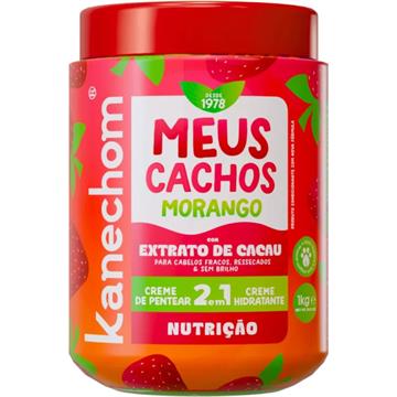 206024 Creme de Nutrição Kanechom Morango com Extrato de Cacau 2 em 1 1kg