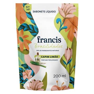 410136 Sabonete Líquido Francis Capim Limão Brasilidades Refil 200ml