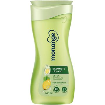 354000 Sabonete Líquido Monange Detox Capim Limão e Gengibre 240ml