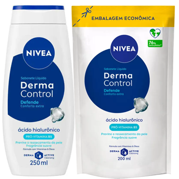 141645 Sabonete Líquido Derma Control Nívea + Refil 250ml