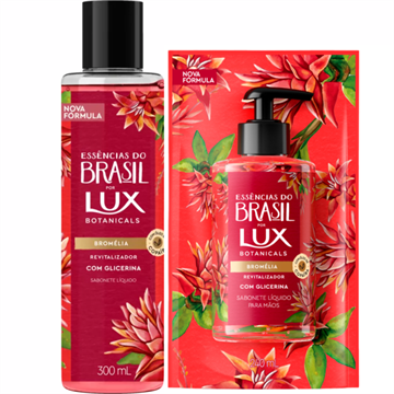 141535 Kit Sabonete Líquido Lux Bromélia Revitalizador Botanicals + Refil