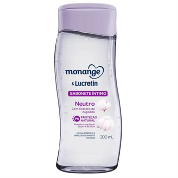 354697 Sabonete Íntimo Monange e Lucretin Neutro 200ml