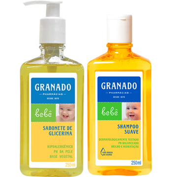 141682 Kit Shampoo Suave Tradicional Granado Bebê + Sabonete Líquido