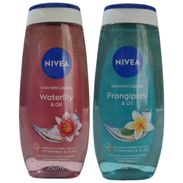 101094 Kit Sabonete Líquido Nívea Water Lily & Oil + Frangipani & Oil